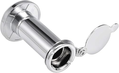 Miniatura 3 de Uxcell - Visión de puerta de latón macizo de 220 grados con cubierta para puertas de 3,5 a 2.6in de grosor, acabado cromado pulido, 2 piezas