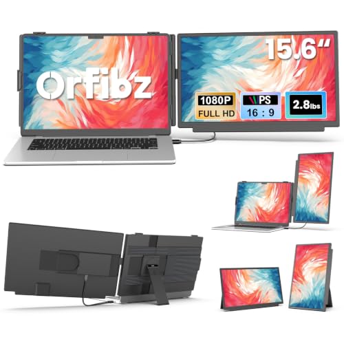 Image of 15.6 inch Laptop Screen Extender, 1080P FHD Detachable Laptop Monitor Extender, One Cable Plug & Play Portable Travel Monitor for 14 inch-17.3 inch Laptop Compatible with Wins /Mac /Chrome /Android