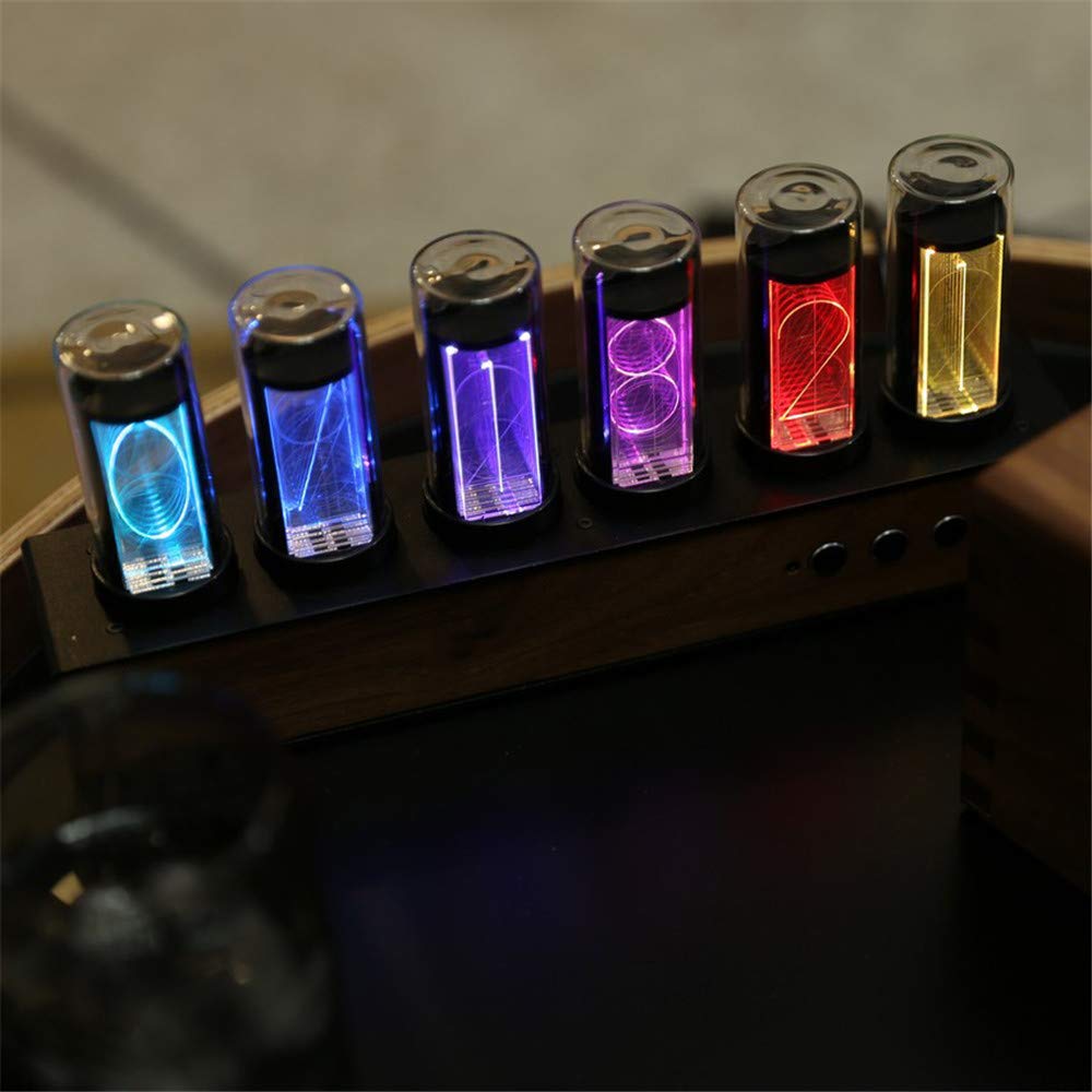 Buy InLoveArts LED Nixie Clock with Black Walnut Panel, 16m Color