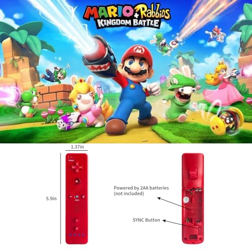 Image of TechKen 2 Pack Wii Controller with Silicone Case and Wrist Strap, Remote for Wii Wii U