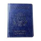 Fenzer Passport Wallet and Vaccine Card Holder Combo, Slim Travel Accessories for Women Men, PU Leather Passport Cover Protector with Waterproof Vaccination Card Slot