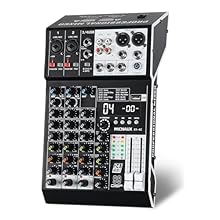 【Professional Channel Control for Precise Sound Shaping】 Each channel includes a 3-band EQ for detailed tone adjustment, a COMP knob for smooth compression, and two AUX controls for flexible effects or monitor routing—ideal for both studio sessions a...