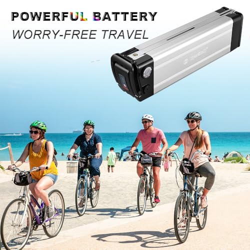 Image of Silverfish 48V E-Bike Battery 12.5Ah Lithium Ion Pack with 30A BMS for 700W-800W Motors, 600Wh High Capacity Downtube Battery Compatible with Most Electric Bicycles and Mountain Bikes (HA030-01)