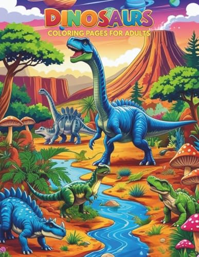 Dinosaurs coloring pages for adults