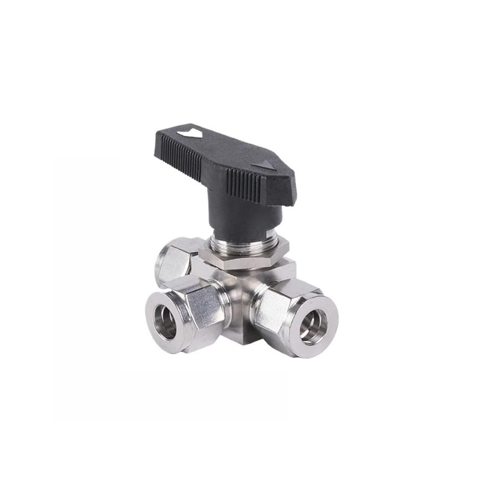 Vanne 3 voies en acier inoxydable 304 et 316L pour montage cloison de précision