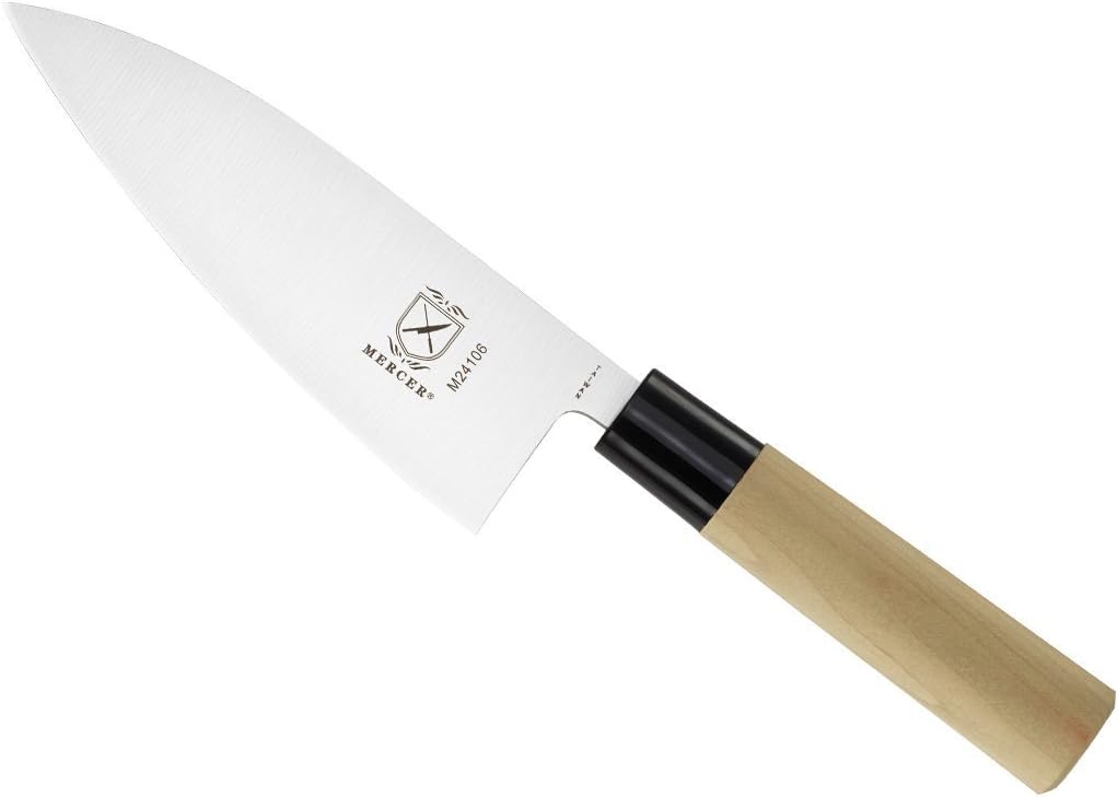 Mercer Culinary Asian Collection Deba Knife, 6inch Deba Knives Home & Kitchen