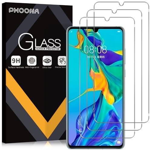 Phoona 3 Stück Panzer Schutz Glas für Huawei P30 Ultra-klar 9H Härte 0.33mm HD Displayschutzfolie Full Screen Stoßfest Frei von Kratzern für Huawei P30 Schutzfolie