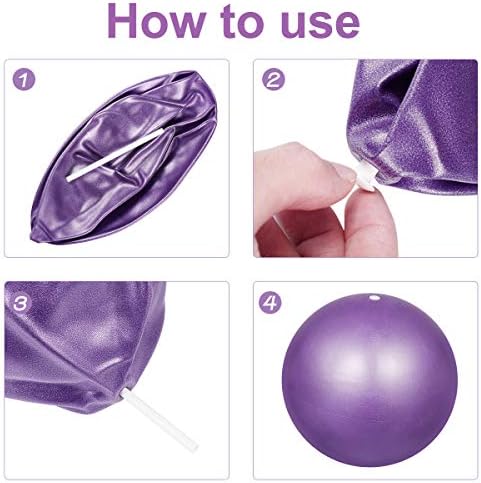 HQdeal 2 pcs Soft Pilates Balls 9 inch / 23 cm Exercise Balance Ball Gym Fitness Ball Perfect for Pilates,Yoga, Core Training and Physical Therapy - Blue & Purple