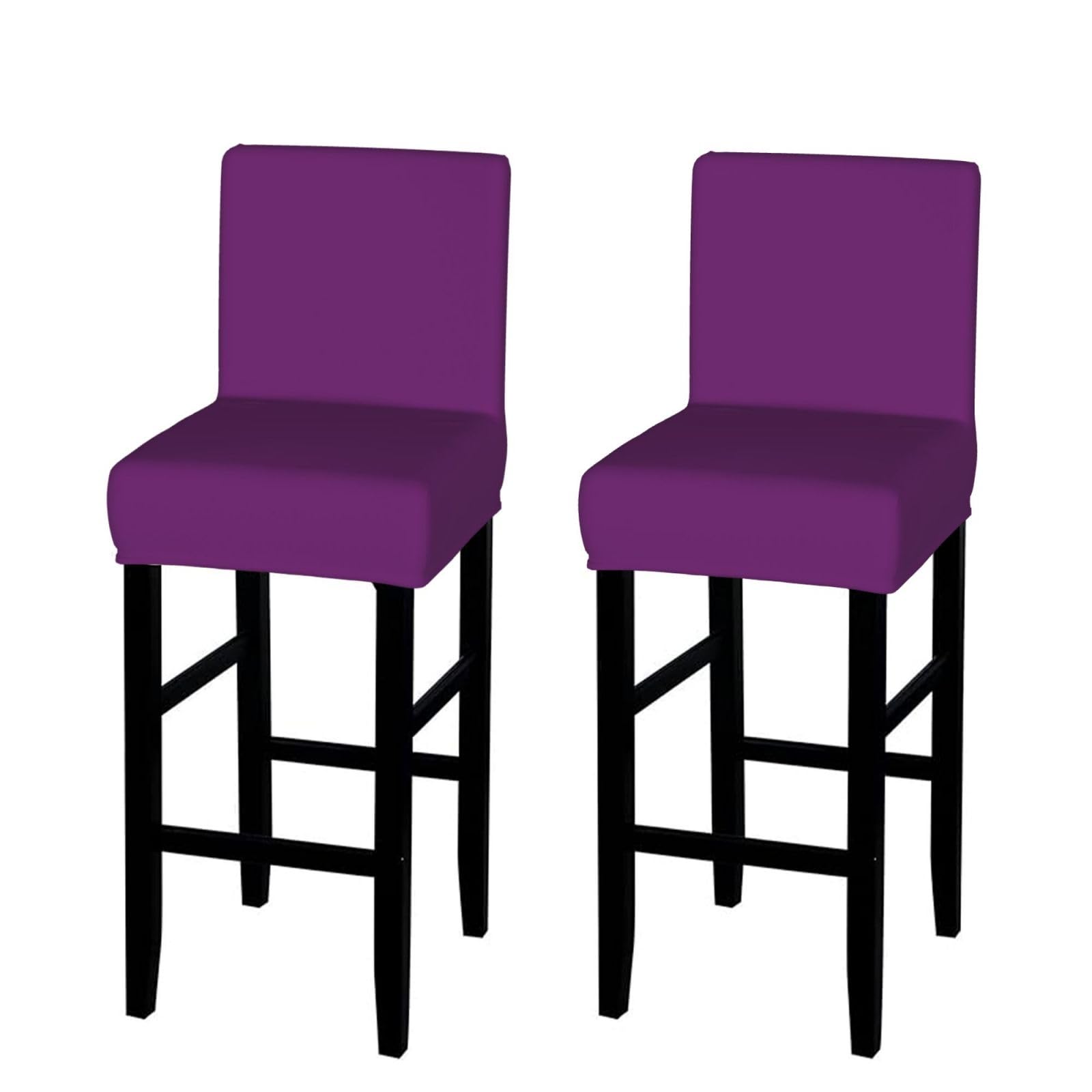 SXZVVBN Purple Stretch Bar Stool Covers Dining Seat