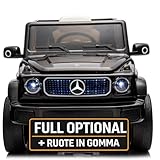 ⚙️ 4 MOTORI POTENTI + RUOTE IN GOMMA EVA Auto elettrica 12V per bambini con quattro motori ad alte prestazioni per una guida fluida su diverse superfici. Ruote in gomma EVA silenziose e ammortizzatori per maggiore stabilità e comfort