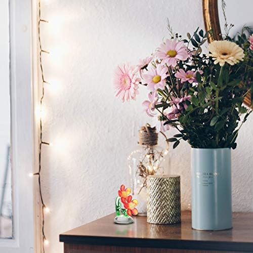 VOSAREA Crystal Sunflower Figurine Japanese Style Collectibles Crystal Glass Flower Statue Paperweight Table Decor for Crafts Home Office Ornament Assorted Color