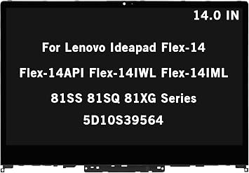 5D10S39564 Replacement for Lenovo Ideapad Flex-14 Flex-14API Flex-14IWL Flex-14IML 81SS 81SQ 81XG Series FullHD 1920x1080 IPS LCD Display Touch Screen Assembly with Bezel