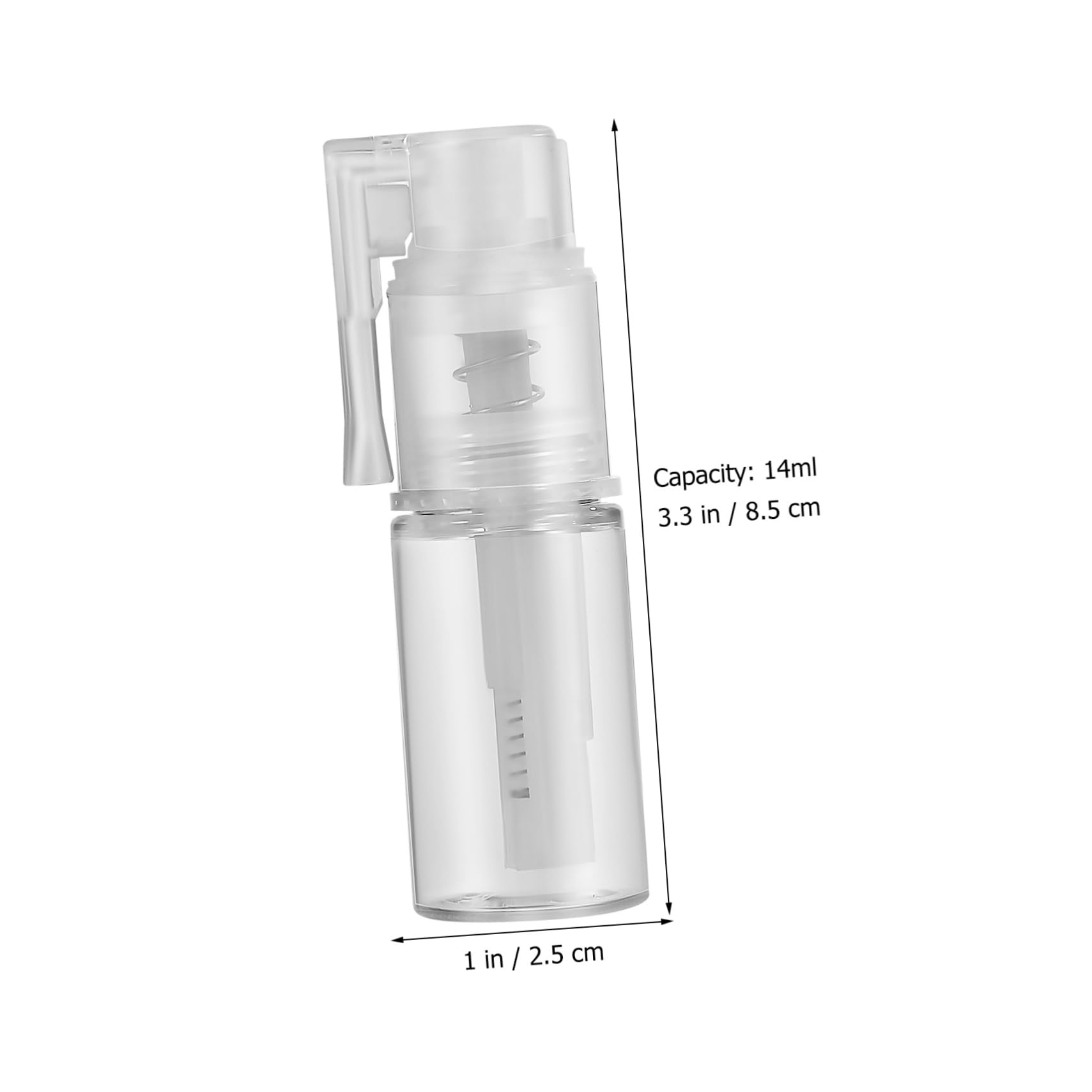WOONEKY 5er-set Kompakt-sprühflaschen 14 Ml Reise-kulturflaschen Sprüher Haarfaser-pump- Friseur-reiseflasche Für Trockenshampoo 5 Stück X 5