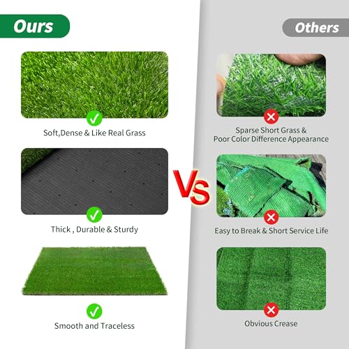 Image of Artificial Grass for Dog Training 27.5 inch x 35.4 inch Professional Pet Pee Pad with Drainage Holes Indoor Mat Reusable Fake Turf Dog Potty Patio Outdoor Rug