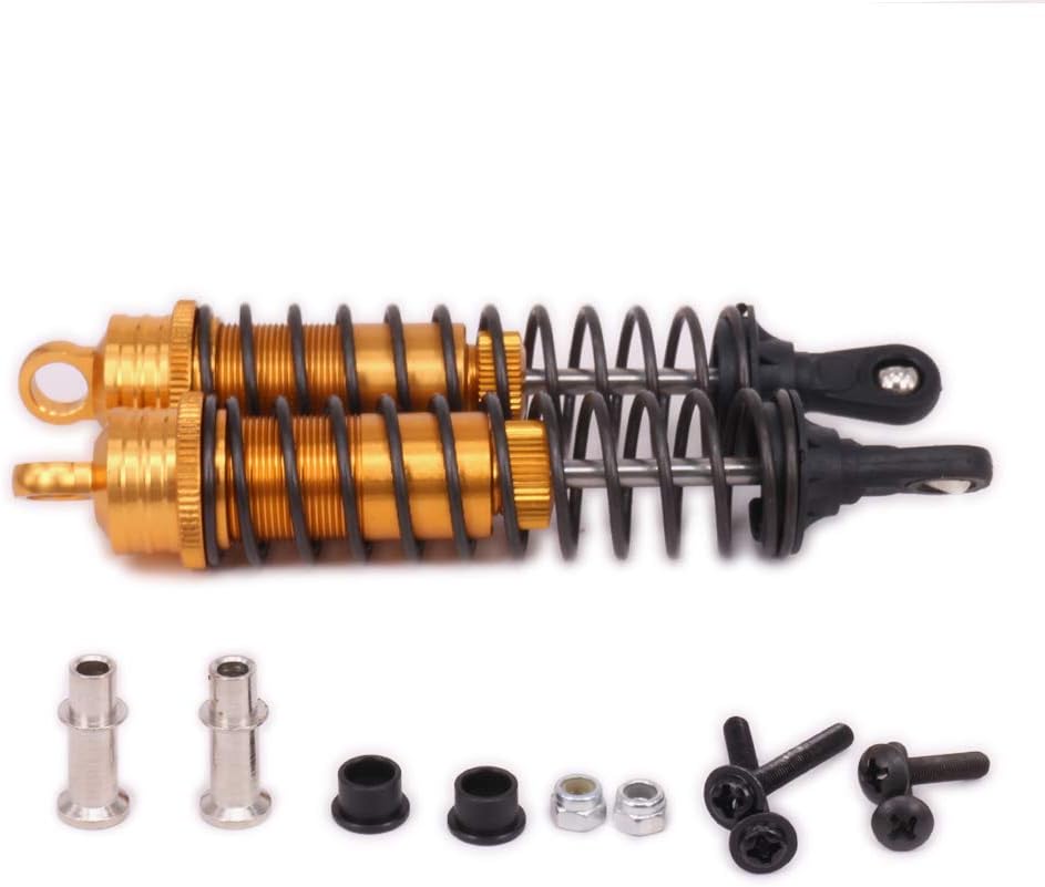Aluminum Shock Absorber Damper 122mm Oil Filled Adjustable for 1/8 Buggy Truck HPI HSP Losi Axial Tamiya RC Car Upgraded Hop-Up Parts(yellow)