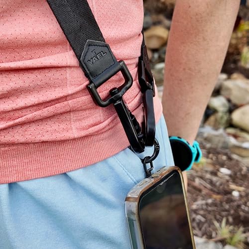 YAEL Halo Black Adjustable Cut-Resistant Anti-Theft Security Strap with Locking Clips for Phone, Camera, Bag, Wallet, Keys & More, Includes 2 Hinge Rings & Phone Case Insert by YAEL - Used condition - Image 4