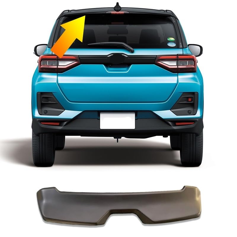 Alerón trasero compatible con Toyota Raize 2020, difusor de ala trasera, material plástico ABS negro imprimado, accesorios para parachoques de coche.
