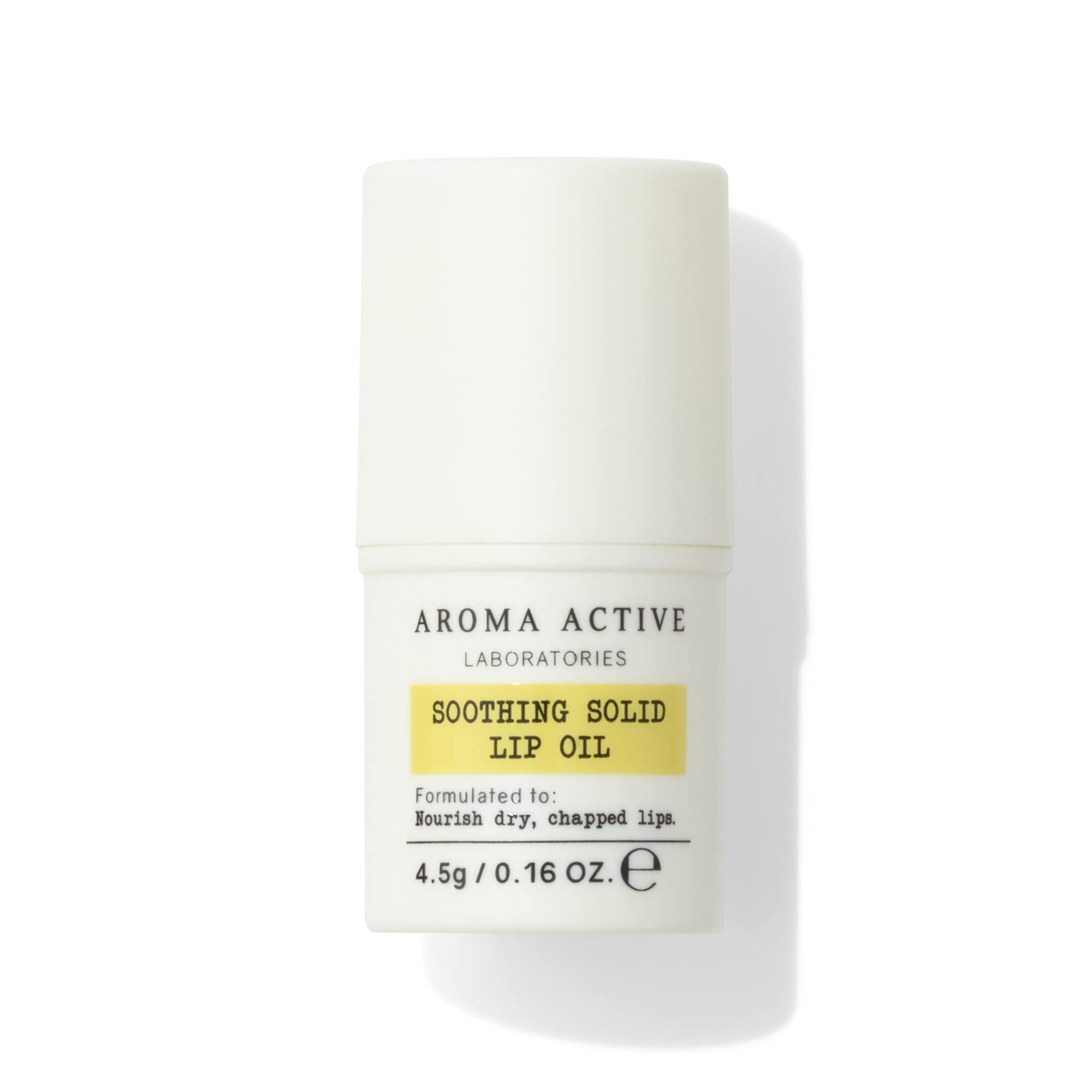 AROMA ACTIVE LABORATORIES Soothing Solid Lip Oil 4.5g - Stops Chapped Lips, Glossy Over Lipstick, Calming Dryness, Hydrating, Smooth Sore, Nourish, Shea Butter, Jojoba, Soothing Lip Oil