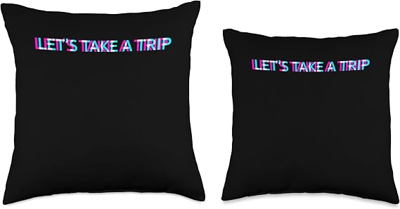Let's Take A Trip Psychedelic Magic Mushrooms Psilocybin Throw Pillow