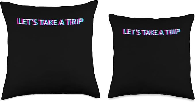 Let's Take A Trip Psychedelic Magic Mushrooms Psilocybin Throw Pillow