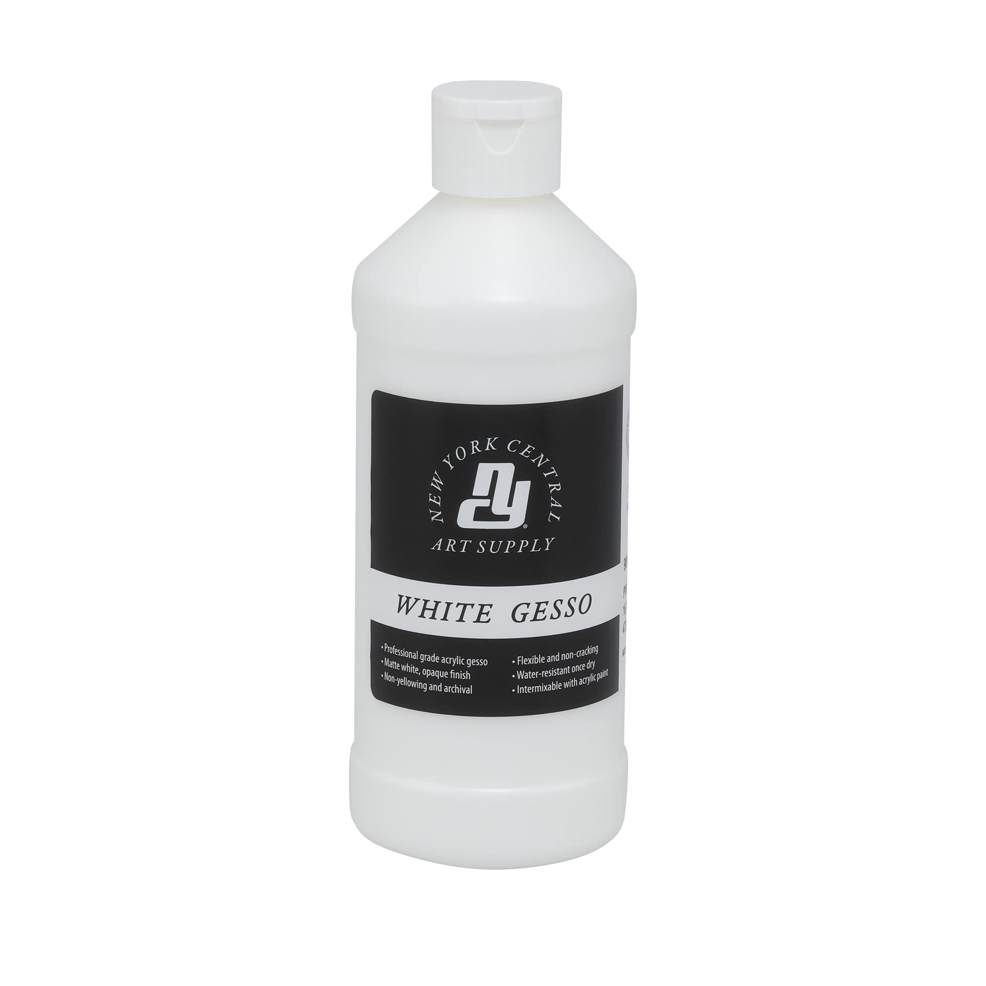 Acrylic Gesso - White Professional Grade Gesso for Painting, Acrylic, Oil, Pastels, & More! - 16 oz Bottle