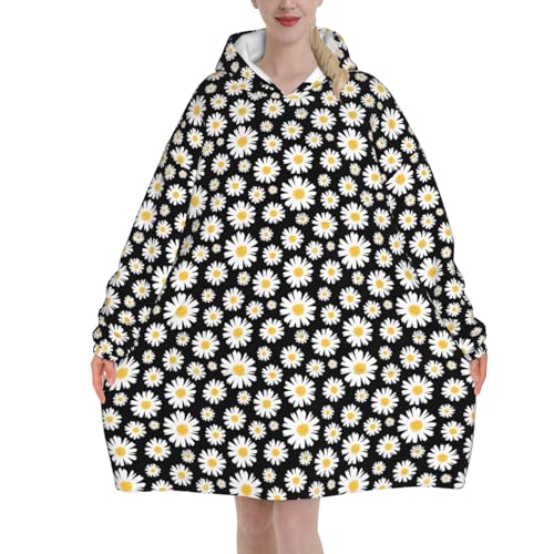 Sweat plaid flanelle douce marguerites : isolation thermique et liberté