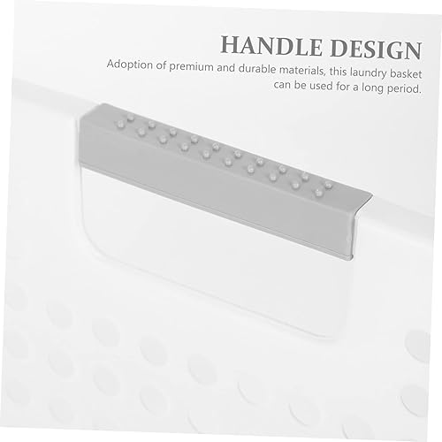 Miniatura 9 de Cesta organizadora de ropa sucia de plástico, cesta de almacenamiento de toallas de baño para bebés, cestas de plástico de escritorio blancas,