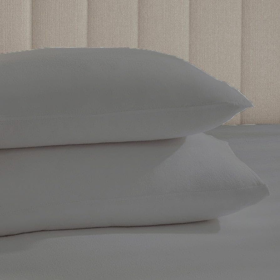 Cotton Comfort Bedding 100% Brushed Cotton Flannelette Pillowcase Pair – Soft Warm Winter Pillow Covers, Luxury Heavyweight Brushed Cotton Flannel Pillowcases for Cozy Comfort