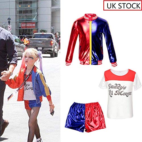 CBBI Disfraz de Harley Quinn de Suicida para niñas