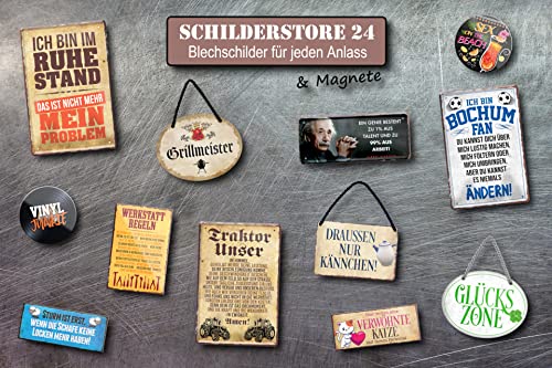 Blechschild ''Studieren kann jeder Schreiner'' 20x30cm Geschenk Lustige Sprüche Feier Vintage Retro Geburtstag Deko Party Überraschung Fan Handwerk Baustelle Arbeit Bau
