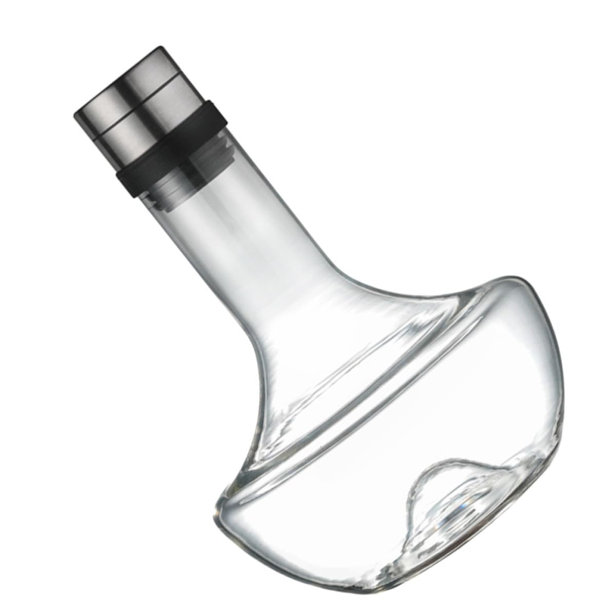 iplusmile Decanter Facile da Impugnare e Pulire per Vino in Vetro Soffiato Artigianalmente da 1000ml Forma Curva Raffinata per Degustazioni Domestiche