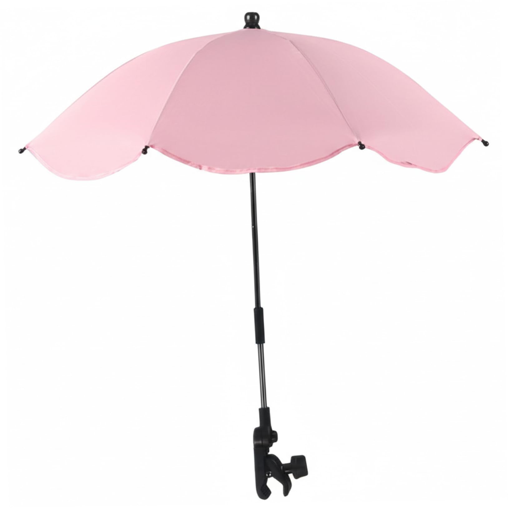 Bonalake Chair Umbrella with Clamp, 360° Adjustable Clip on Umbrella for Chair with UPF 50+ Sun Protection for Outdoor, Stroller, Camping, Fishing (65cm) Beach with Clamp