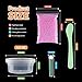 35 Pack Slime Making kit, Including 10 Pack Color Foam Balls, 8 Pcs 4.5 oz Slime Containers, 12 Bottles Glitter Powder, 5 Pcs Glue Mixing Spoons for Slime Making Craft
