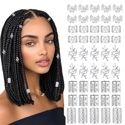 Kit de 120 piezas de joyería para cabello en plata miniatura 1