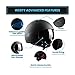 Westt Rover - Casco Moto Jet Negro Mate Scooter Vespa Chopper +...
