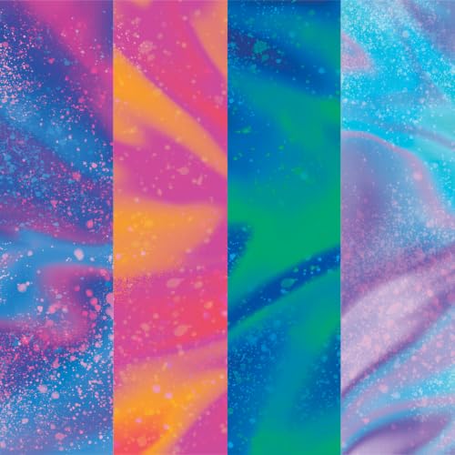 Cricut Patterns, Rainbow Watercolor Splash (4 ct) - image 4