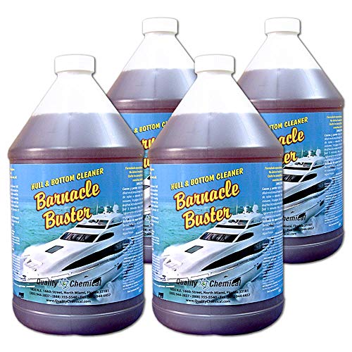 Quality Chemical Barnacle Buster Hull Cleaner for Boats - On/Off Boat Hull Cleaner - Boat Bottom - Star Cleaning Performance - 128 oz (Pack of 4)