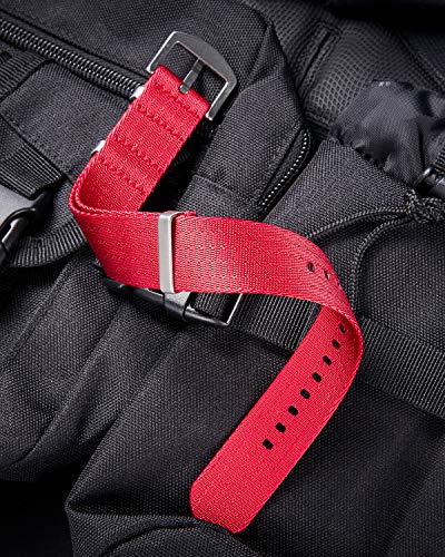 Image of BINLUN Nylon Watch Band Thick G10 Premium Ballistic Nylon Multicolor Replacement Watch Straps with Silver /Black Stainless Steel Buckle for Men Women 18mm 20mm 22mm 24mm