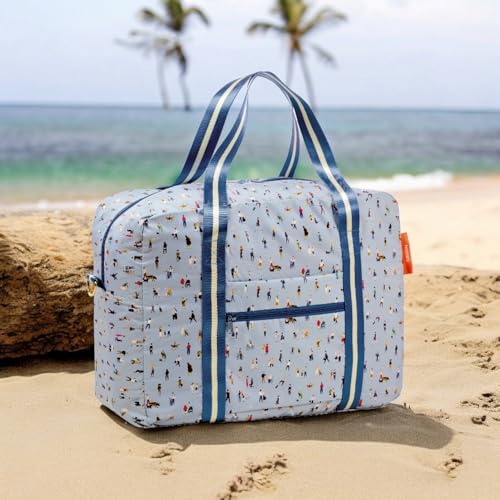 Easy Travel Bag Happy Life, lightblue, 17,5 x 19 x 3 cm, Foldable travel bag with shoulder strap4