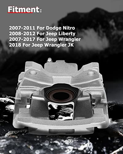 Image of cciyu 18B5046 Rear Brake Caliper With Bracket For Dodge For Nitro 2007-2011,For Jeep For Liberty 2008-2012,For Jeep For Wrangler 2007-2017,For Jeep For Wrangler JK 2018