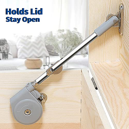 RUYUFE Lid Stay 105 Degree Open with Soft Close, Lid Support for Toy Box and Upward Top-Opening Flap Doors, Easy to Install - Image 3