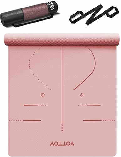 YOTTOY Tapete de yoga, 72 x 32 x 13 pulgadas, extra ancho, antideslizante, para ejercicio, fitness, yoga, tapete ecológico de TPE para mujeres y