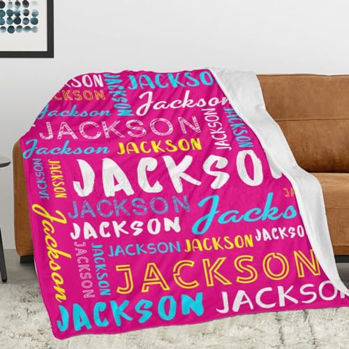 Personalized Name Blanket Customized Baby Blankets for Girls Boys Adults Monogrammed Blankets and Throws Christmas Birthday Mothers Fathers Valentines Day Gift