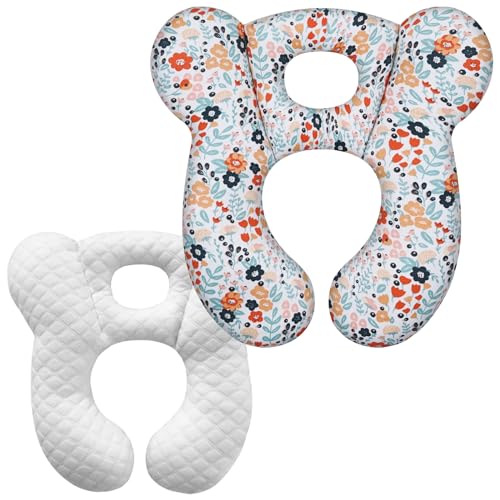 Image of Baby Travel Pillow, Infant Kid's Cushion Soft and Skin Friendly for Car Seat, Pushchair and Stroller (Style M)