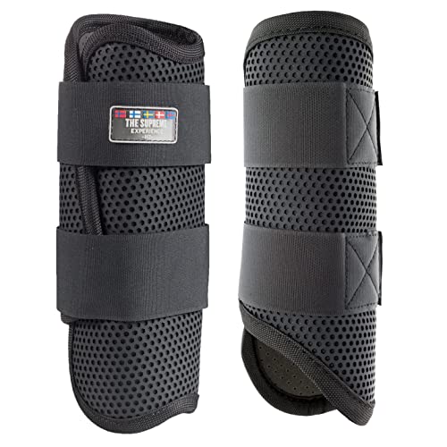 HORZE Impact Flexi Strike Guard Boots - Front - Black - M