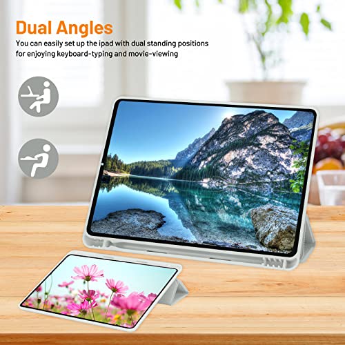Case Compatible with iPad 9th/8th/7th Generation, Premium PU Leather + Soft TPU Back Case with Pencil Holder - Image 4