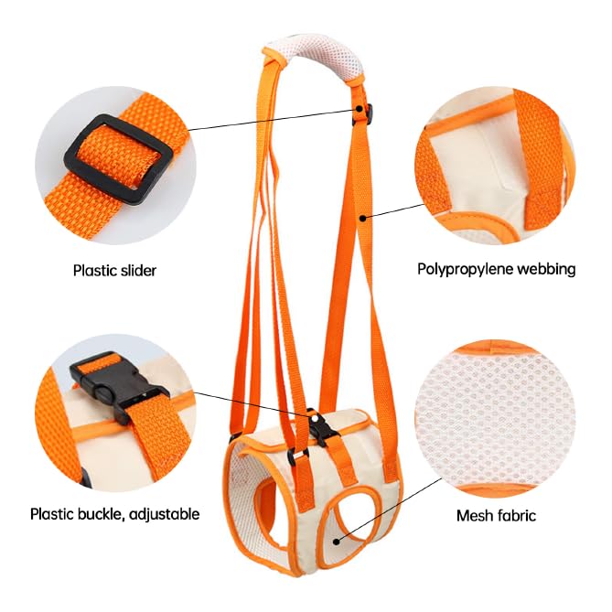 Image of Paralyzed Dog Harness with Hind Leg Support - Small Sized Dog Sling, Adjustable Lift Harness, Hip Dysplasia Brace & ACL Tear Aid for Elderly Dogs - Alternative to Dog Wheelchair