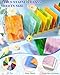 FIVEIZERO 24 Sheets Stained Glass 4x6 Inch – Rainbow Stained Glass Sheets for DIY Crafts, Mosaic Glass Art, Fused Glass Supplies, Iridescent Mixed Colors for Home Decor & Suncatchers