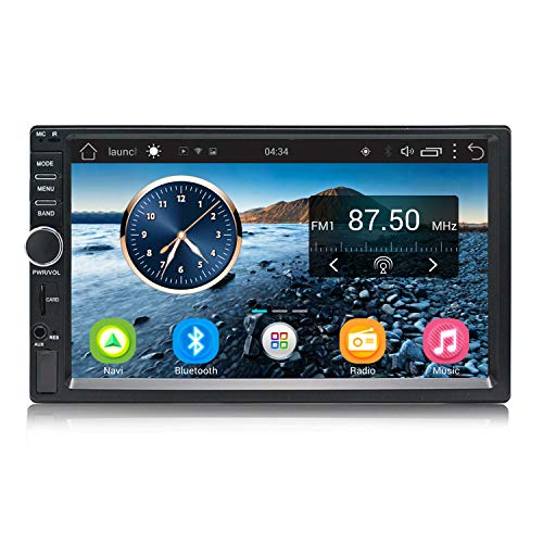 KKXXX 2 DIN Android Autoradio 7 Pulgadas Navegación GPS Quad Core 1GB RAM 16GB ROM Soporte Am FM Wi-Fi SWC BT 1024 * 600 Pantalla Táctil Enlace Espejo, KX011 Mate