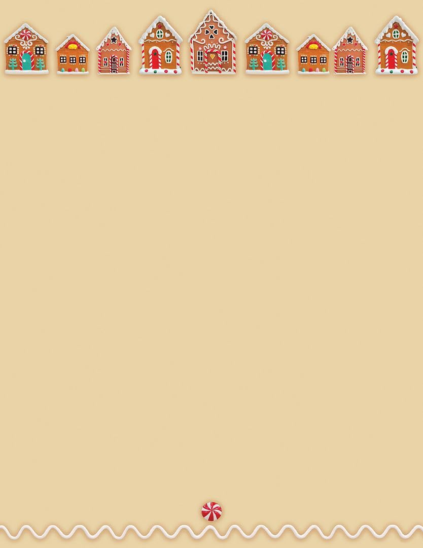 Cookie Exchange Holiday Letterhead - 80 Sheets Winter Theme Paper For Invitations & Notes